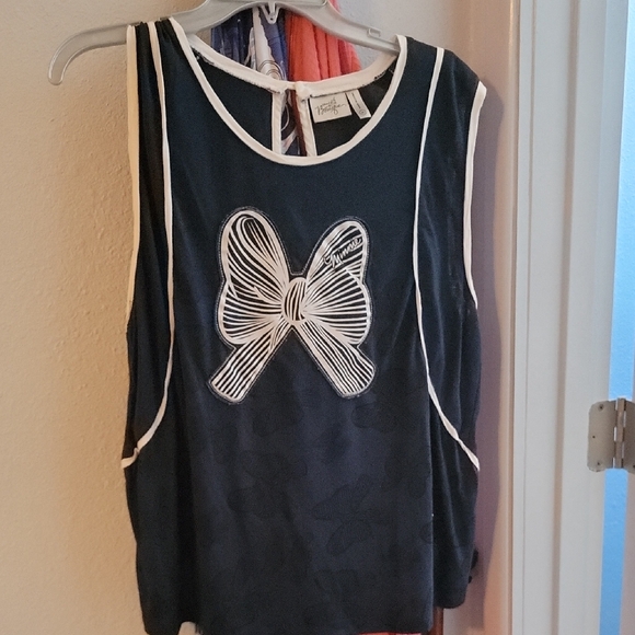 Disney Boutique Navy Blue Graphic Sleeveless Tank Top - Picture 1 of 5